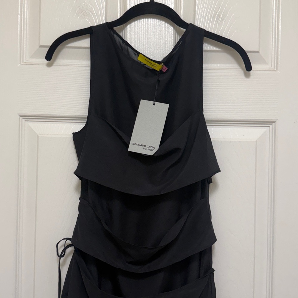 NWT Eckhaus Latta x MANGO Semi-Sheer Paneled Overlay Dress - Picture 11 of 14